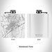 Rendered View of Smithfield North Carolina Map Engraving on 6oz Stainless Steel Flask in White
