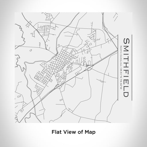 Rendered View of Smithfield North Carolina Map Engraving on 17oz Stainless Steel Insulated Tumbler in White