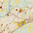 Smithfield North Carolina Map Print in Woodblock Style Zoomed In Close Up Showing Details
