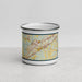 Front View Custom Smithfield North Carolina Map Enamel Mug in Woodblock