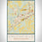 Smithfield North Carolina Map Print Portrait Orientation in Woodblock Style With Shaded Background