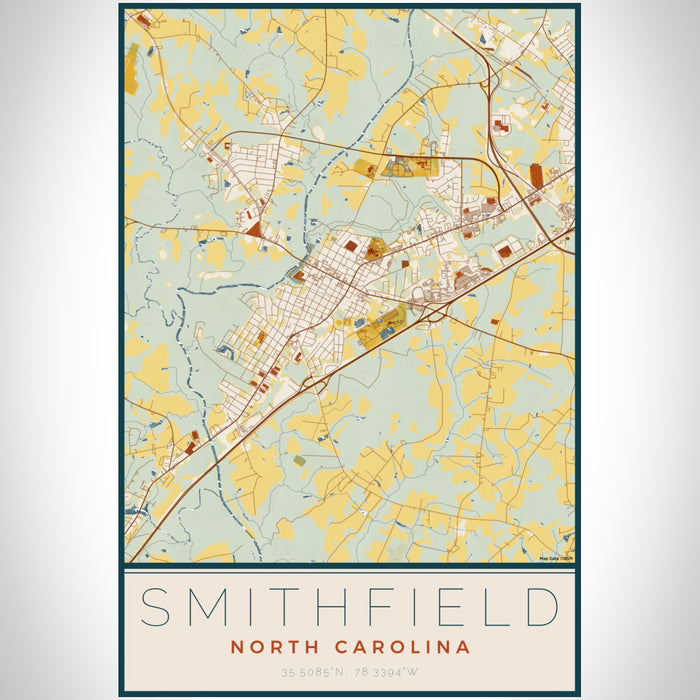 Smithfield North Carolina Map Print In Woodblock JACE Maps smithfield-north-carolina-map-print-in-woodblock-jace-maps