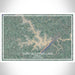 Smith Mountain Lake Virginia Map Print Landscape Orientation in Afternoon Style With Shaded Background