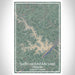 Smith Mountain Lake Virginia Map Print Portrait Orientation in Afternoon Style With Shaded Background