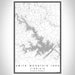 Smith Mountain Lake Virginia Map Print Portrait Orientation in Classic Style With Shaded Background