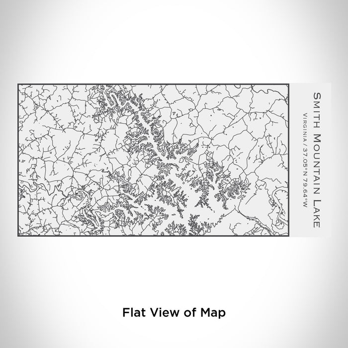 Rendered View of Smith Mountain Lake Virginia Map Engraving on 17oz Stainless Steel Insulated Cola Bottle in White