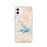 Custom iPhone 11 Smith Mountain Lake Virginia Map Phone Case in Watercolor