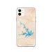 Custom iPhone 11 Smith Mountain Lake Virginia Map Phone Case in Watercolor
