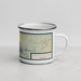Right View Custom Smith Mountain Lake Virginia Map Enamel Mug in Woodblock