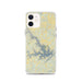 Custom iPhone 12 Smith Mountain Lake Virginia Map Phone Case in Woodblock