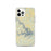 Custom iPhone 12 Pro Smith Mountain Lake Virginia Map Phone Case in Woodblock
