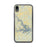 Custom iPhone XR Smith Mountain Lake Virginia Map Phone Case in Woodblock