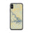 Custom iPhone X/XS Smith Mountain Lake Virginia Map Phone Case in Woodblock