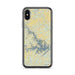 Custom iPhone X/XS Smith Mountain Lake Virginia Map Phone Case in Woodblock