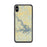 Custom iPhone XS Max Smith Mountain Lake Virginia Map Phone Case in Woodblock