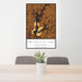 24x36 Smithville Lake Missouri Map Print Portrait Orientation in Ember Style Behind 2 Chairs Table and Potted Plant