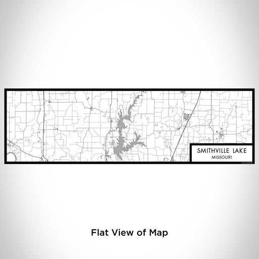 Flat View of Map Custom Smithville Lake Missouri Map Enamel Mug in Classic