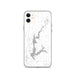 Custom iPhone 11 Smithville Lake Missouri Map Phone Case in Classic