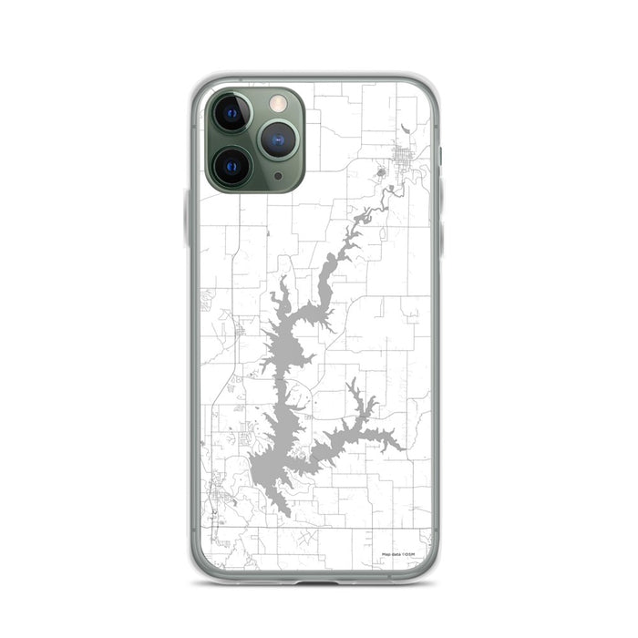 Custom iPhone 11 Pro Smithville Lake Missouri Map Phone Case in Classic