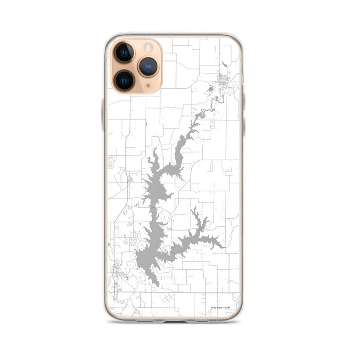 Custom iPhone 11 Pro Max Smithville Lake Missouri Map Phone Case in Classic