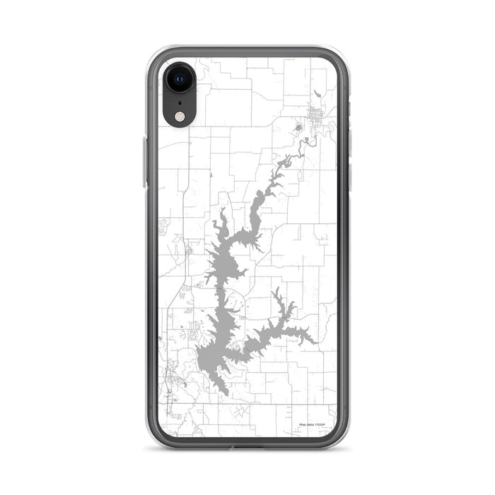 Custom iPhone XR Smithville Lake Missouri Map Phone Case in Classic