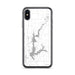 Custom iPhone X/XS Smithville Lake Missouri Map Phone Case in Classic