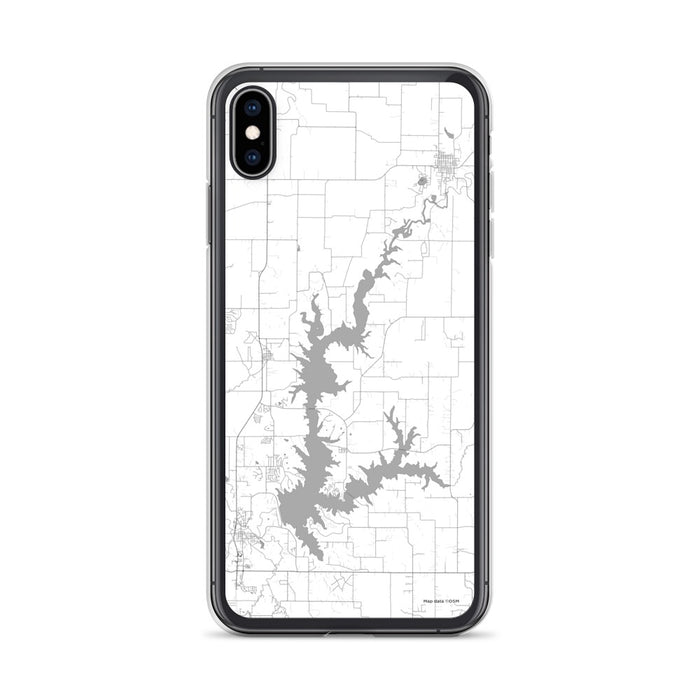 Custom iPhone XS Max Smithville Lake Missouri Map Phone Case in Classic