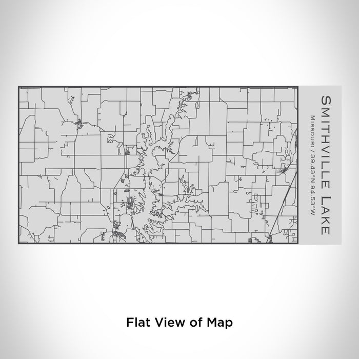 Rendered View of Smithville Lake Missouri Map Engraving on 17oz Stainless Steel Insulated Cola Bottle