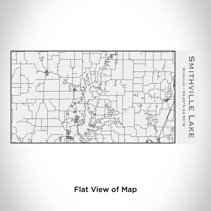 Rendered View of Smithville Lake Missouri Map Engraving on 17oz Stainless Steel Insulated Cola Bottle in White