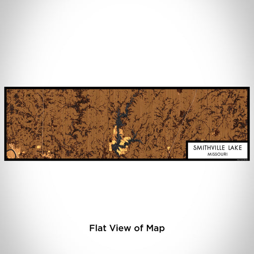 Flat View of Map Custom Smithville Lake Missouri Map Enamel Mug in Ember
