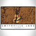 Smithville Lake Missouri Map Print Landscape Orientation in Ember Style With Shaded Background