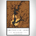 Smithville Lake Missouri Map Print Portrait Orientation in Ember Style With Shaded Background