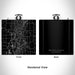 Rendered View of Smithville Lake Missouri Map Engraving on 6oz Stainless Steel Flask in Black
