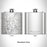 Rendered View of Smithville Lake Missouri Map Engraving on 6oz Stainless Steel Flask