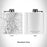 Rendered View of Smithville Lake Missouri Map Engraving on 6oz Stainless Steel Flask in White