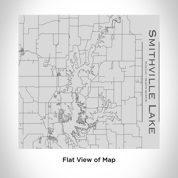 Rendered View of Smithville Lake Missouri Map Engraving on 17oz Stainless Steel Insulated Tumbler