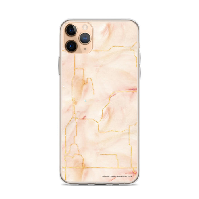 Custom iPhone 11 Pro Max Smithville Lake Missouri Map Phone Case in Watercolor