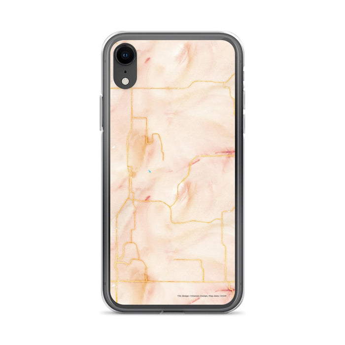 Custom iPhone XR Smithville Lake Missouri Map Phone Case in Watercolor