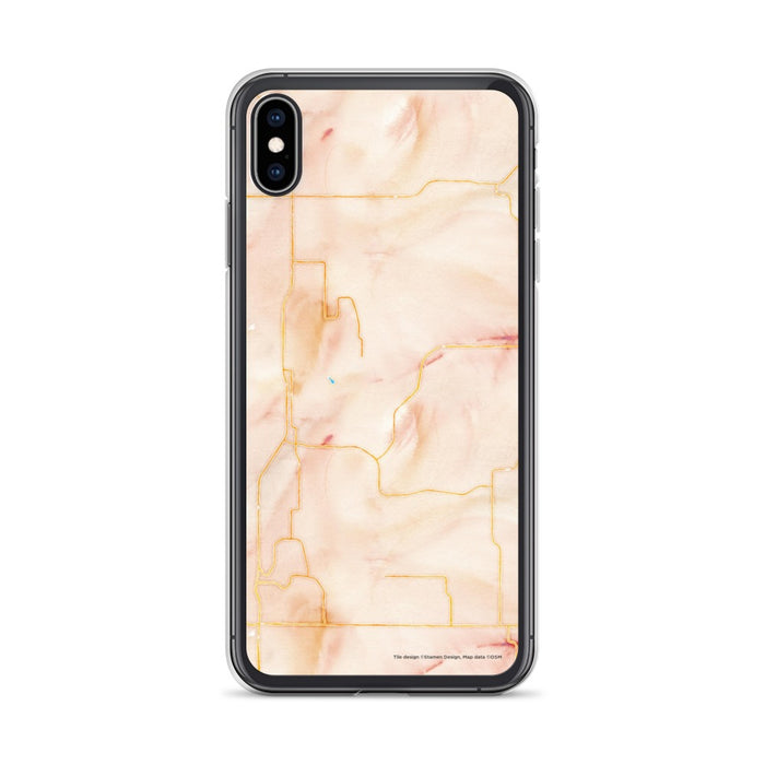 Custom iPhone XS Max Smithville Lake Missouri Map Phone Case in Watercolor