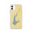 Custom iPhone 11 Smithville Lake Missouri Map Phone Case in Woodblock
