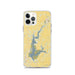 Custom iPhone 12 Pro Smithville Lake Missouri Map Phone Case in Woodblock