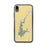 Custom iPhone XR Smithville Lake Missouri Map Phone Case in Woodblock