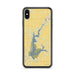 Custom iPhone XS Max Smithville Lake Missouri Map Phone Case in Woodblock