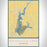 Smithville Lake Missouri Map Print Portrait Orientation in Woodblock Style With Shaded Background