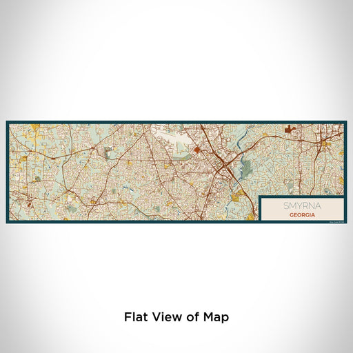 Flat View of Map Custom Smyrna Georgia Map Enamel Mug in Woodblock