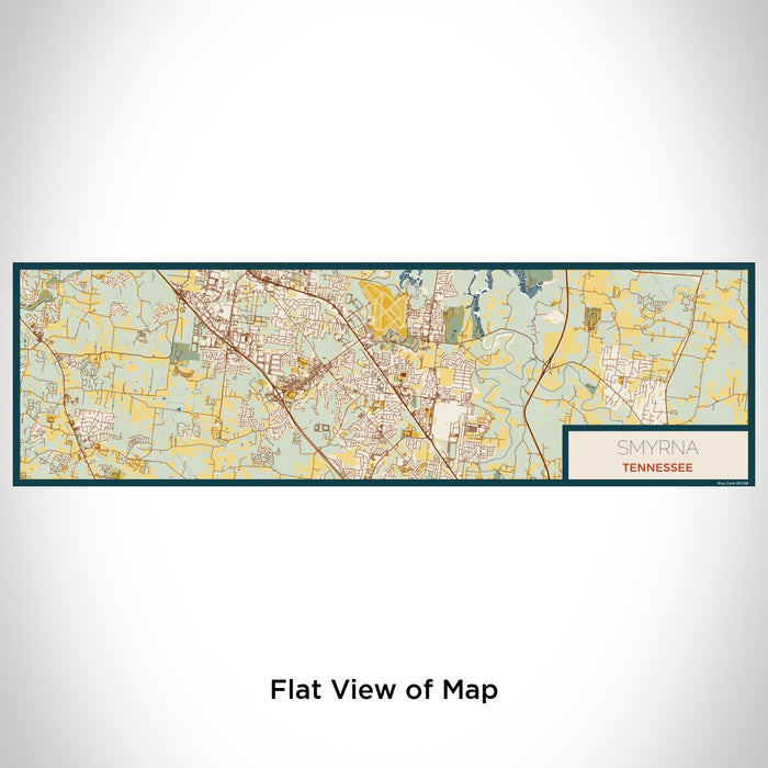 Flat View of Map Custom Smyrna Tennessee Map Enamel Mug in Woodblock