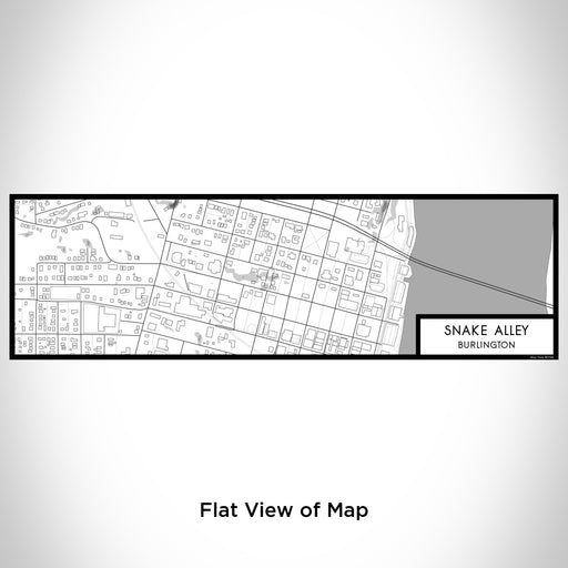 Flat View of Map Custom Snake Alley Burlington Map Enamel Mug in Classic