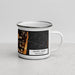 Right View Custom Snake Alley Burlington Map Enamel Mug in Ember