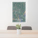 24x36 Snoqualmie Washington Map Print Portrait Orientation in Afternoon Style Behind 2 Chairs Table and Potted Plant