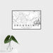 16x24 Snoqualmie Washington Map Print Landscape Orientation in Classic Style With Tropical Plant Leaves in Water